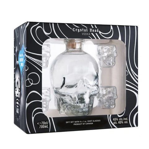 Crystal Head Vodka Gift Set with Skull Shot Glasses