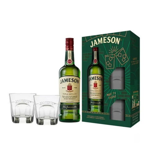 Jameson Irish Whiskey Giftpack with Two Tumbler Glasses