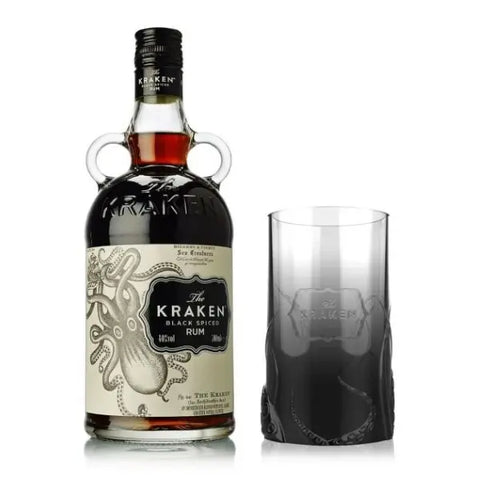 The Kraken Black Spiced Rum Gift Pack with Glass