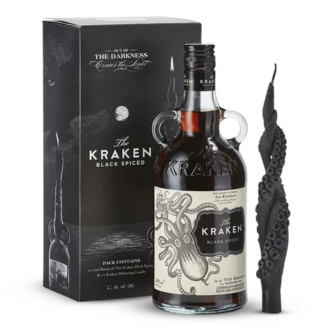 The Kraken Black Spiced Rum Gift Set with Candle