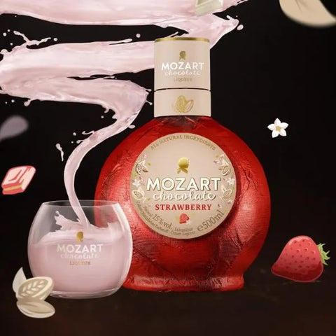 Mozart Strawberry White Chocolate Liqueur 